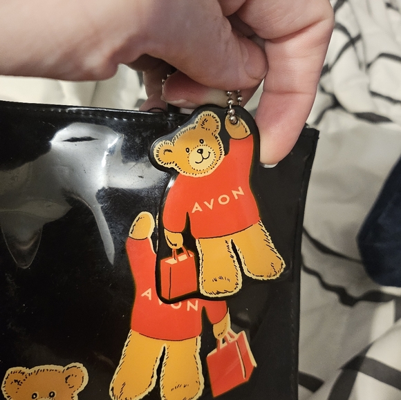 Vintage Avon Teddy Bear Tote‎ & Key Chain Vinyl Washable 1999 - Picture 7 of 12